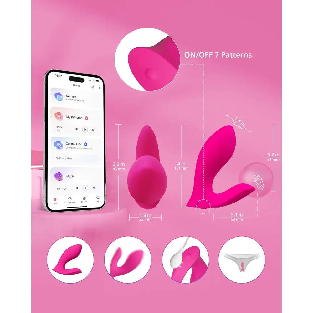 Lovense Flexer Wearable Butterfly Vibrator – App Controlled 3-in-1 Sex Toy - Save 15% - App-controlled Uk - United Kingdom Stoke-on-trent