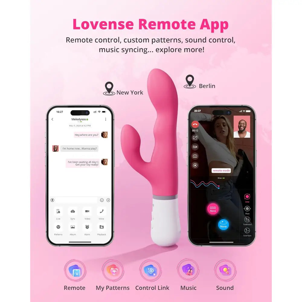 Lovense Nora Rotating Rabbit Vibrator – App Controlled Sex Toy - Save 5% - Uk - United Kingdom Stoke-on-trent