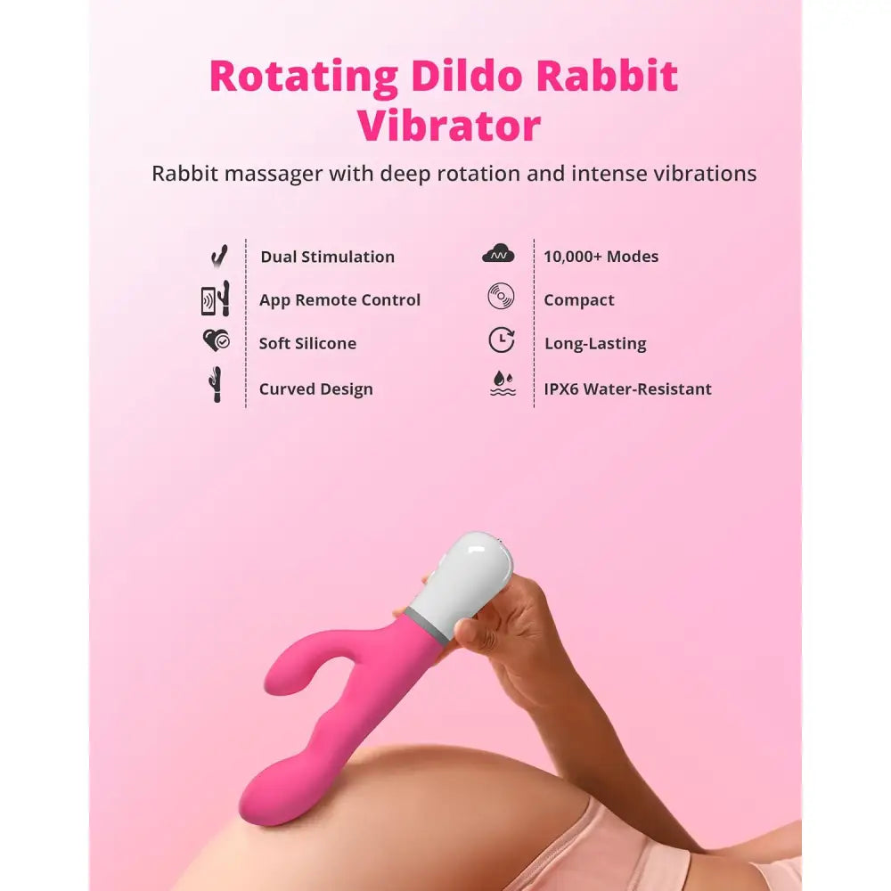 Lovense Nora Rotating Rabbit Vibrator – App Controlled Sex Toy - Save 5% - Uk - United Kingdom Stoke-on-trent