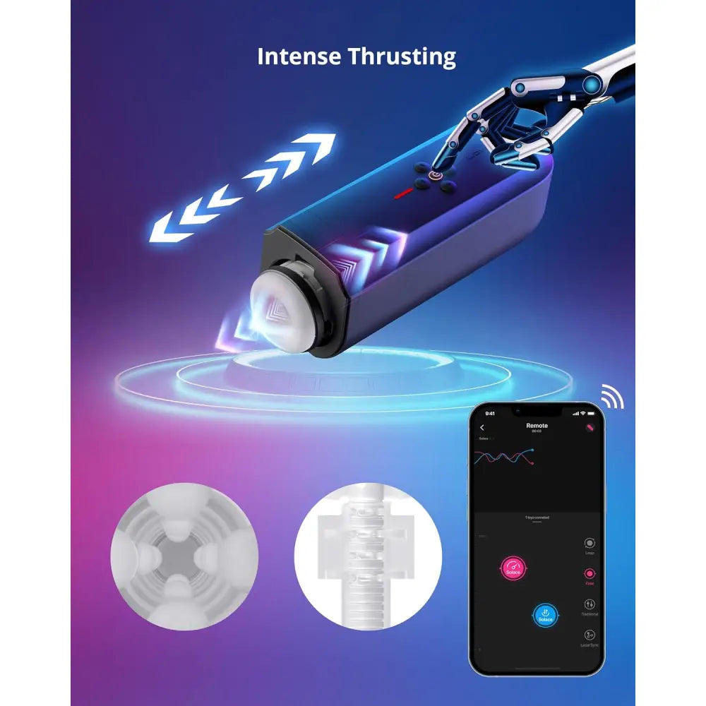 Lovense Solace Automatic Thrusting Male Masturbator with Desk Mount - Save 20% - Hands-free Sex Toy Uk - Sale United Kingdom Stoke-on-trent