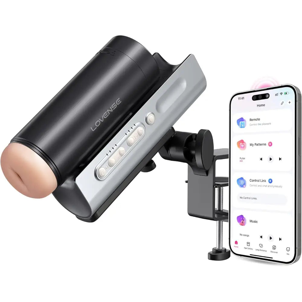 Lovense Solace Pro Automatic Thrusting Male Masturbator with Table Stand - Save 15% - App-controlled Sex Toy Uk - Sale United Kingdom