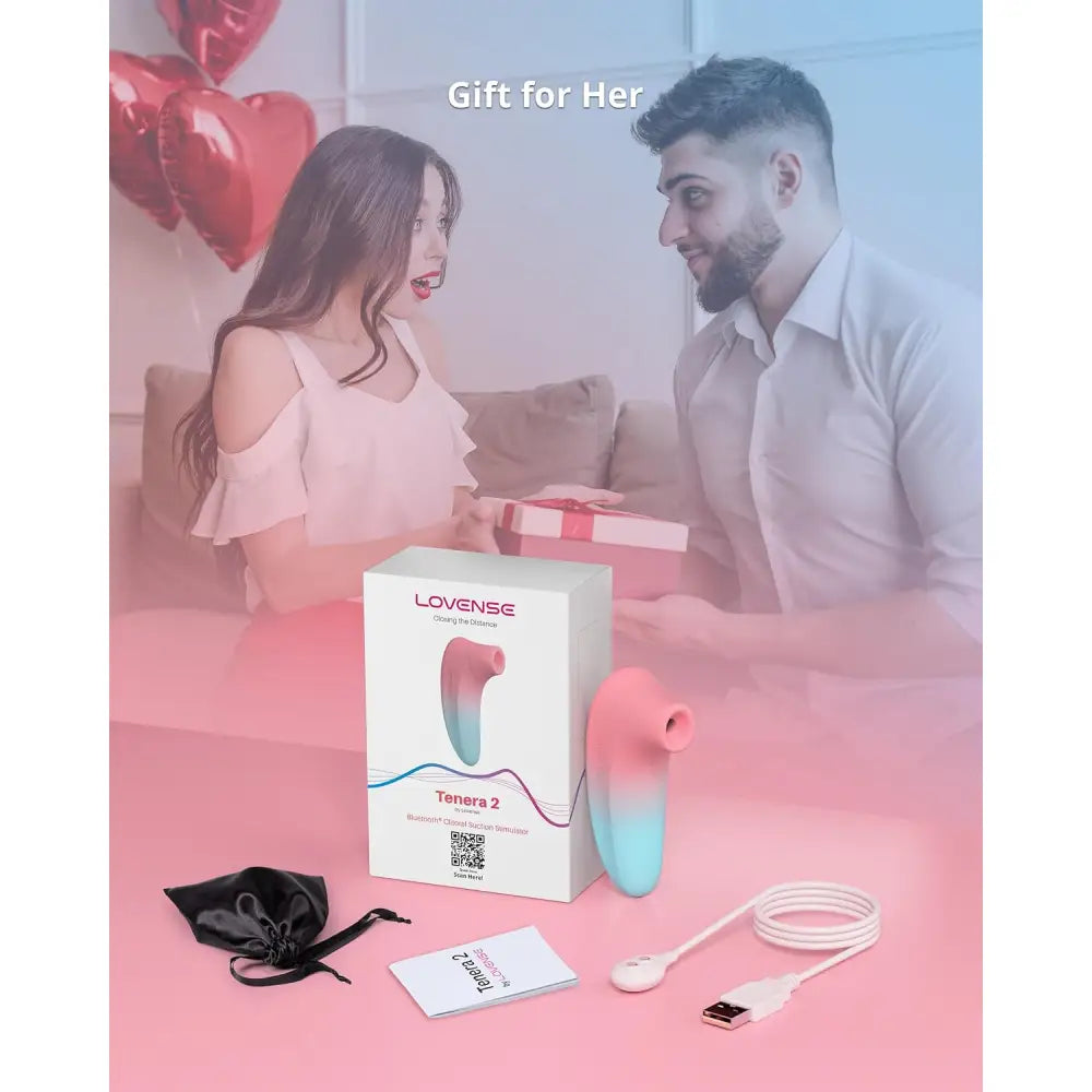 Lovense Tenera 2 Pulsesense Clit Sucker – App Controlled Waterproof Sex Toy - Save 10% - Quiet App-controlled - Vibrator United Kingdom