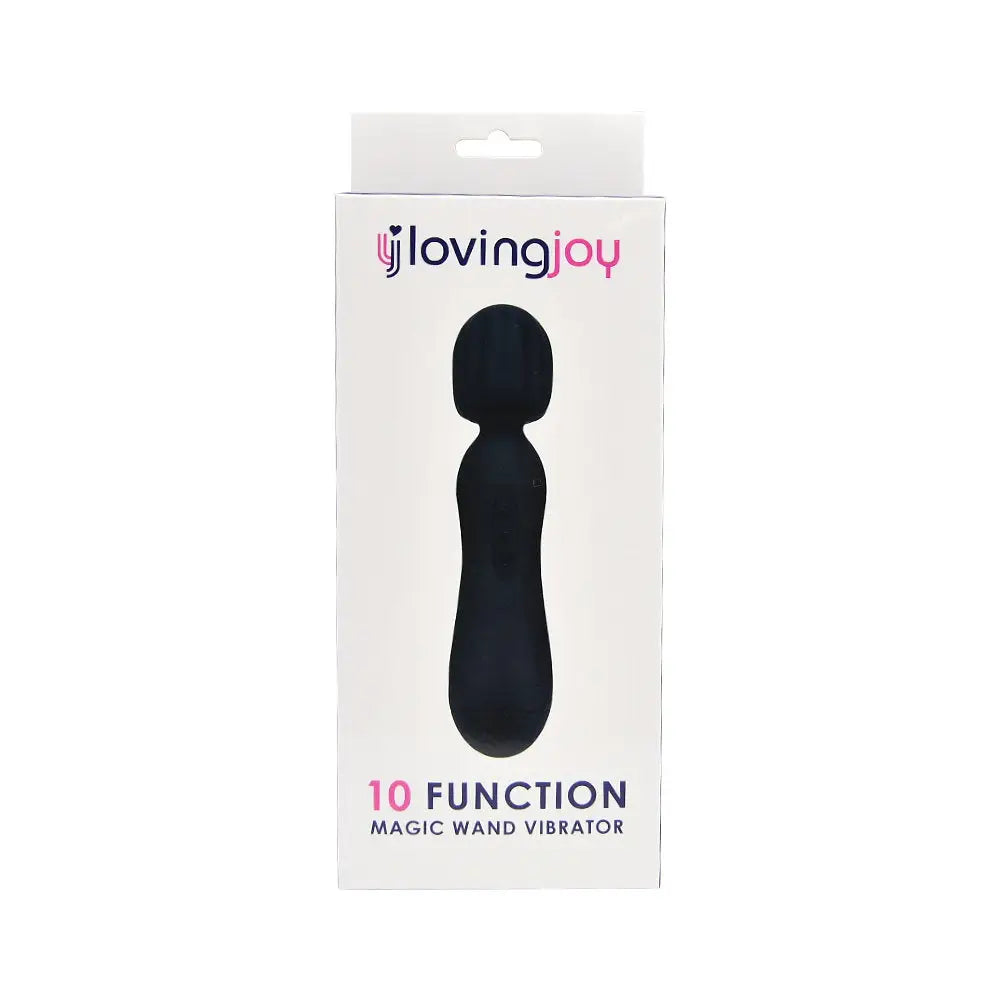 Loving Joy 10 Function Magic Wand Vibrator Black - Vibrators - Save 15% - Fast - United Kingdom Stoke-on-trent
