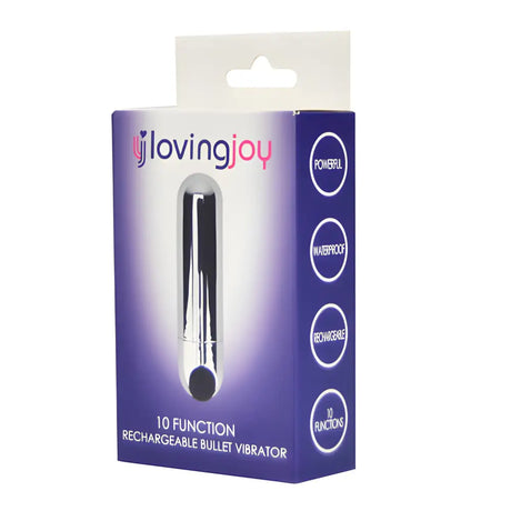 Loving Joy 10 Function Rechargeable Bullet Vibrator Silver - Vibrators - Save 15% - United Kingdom Stoke-on-trent