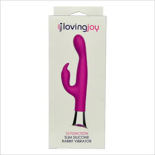 Loving Joy 10 Function Slim Silicone Rabbit Vibrator Purple - Vibrators - Save 15% - United Kingdom Stoke-on-trent