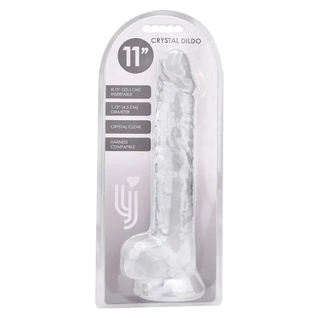 Loving Joy 11 Inch Dildo with Balls Clear - Dildos - Save 15% - Fast Shipping - United Kingdom Stoke-on-trent