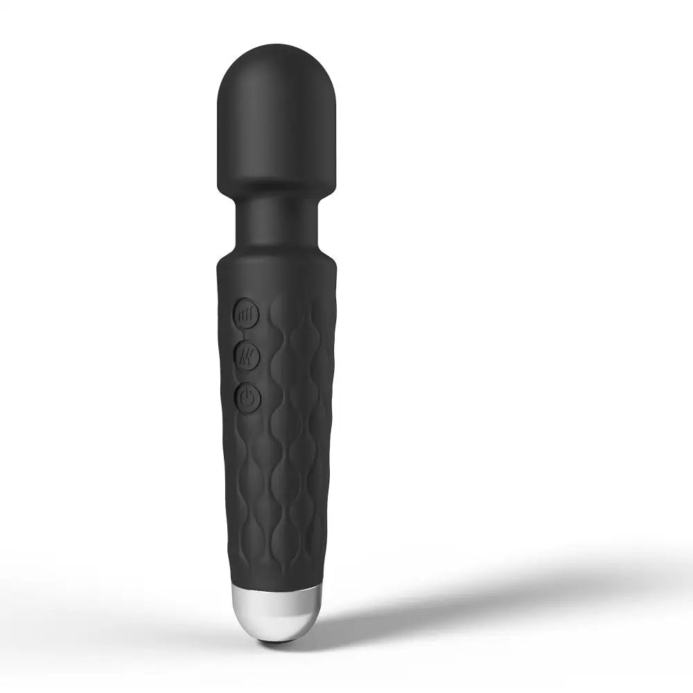 Loving Joy 20 Function Wand Vibrator Black - Vibrators - Save 20% - Fast Shipping - United Kingdom Stoke-on-trent