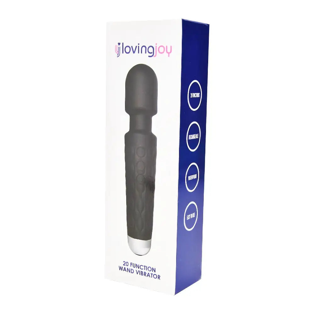 Loving Joy 20 Function Wand Vibrator Black - Vibrators - Save 20% - Fast Shipping - United Kingdom Stoke-on-trent
