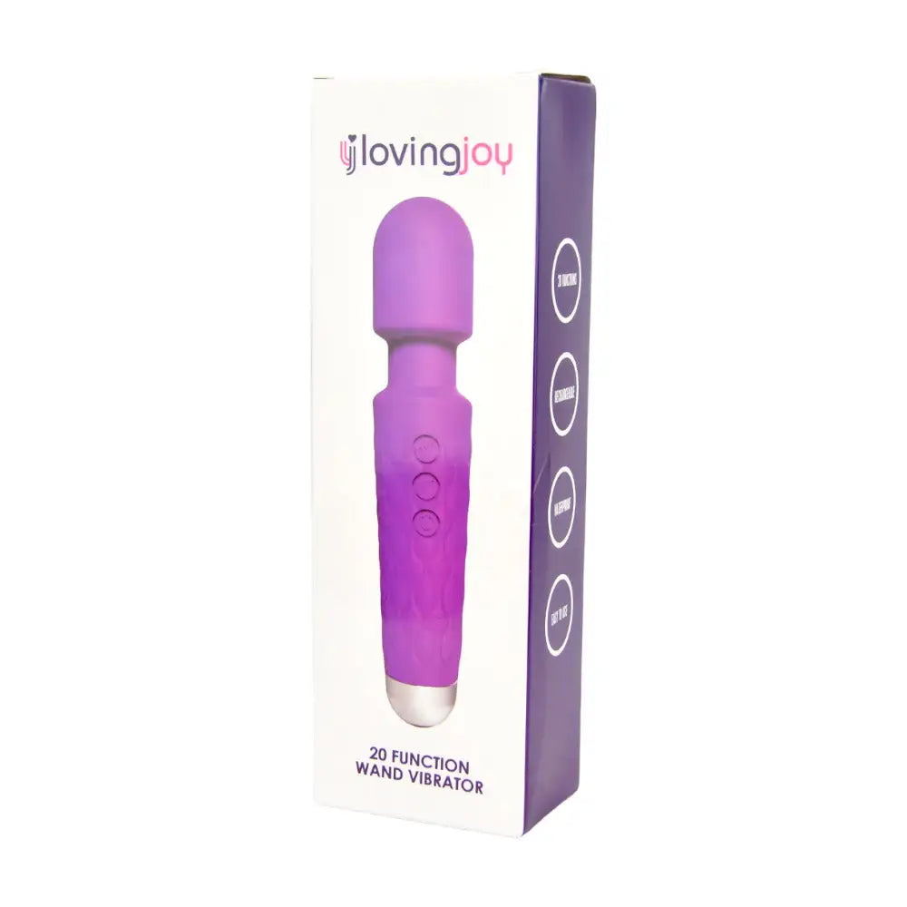 Loving Joy 20 Function Wand Vibrator Purple - Vibrators - Save 20% - Fast Shipping - United Kingdom Stoke-on-trent