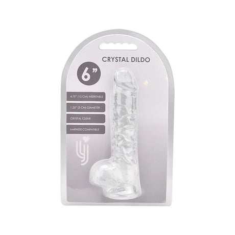 Loving Joy 6 Inch Dildo with Balls Clear - Dildos - Save 20% - Fast Shipping - United Kingdom Stoke-on-trent
