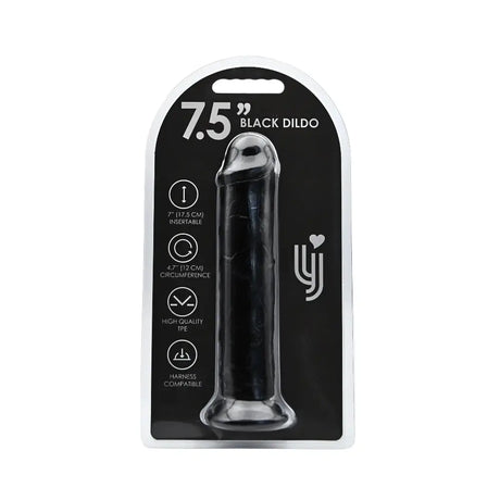 Loving Joy 7.5 Inch Suction Cup Dildo Black - Fast Shipping - United Kingdom Stoke-on-trent