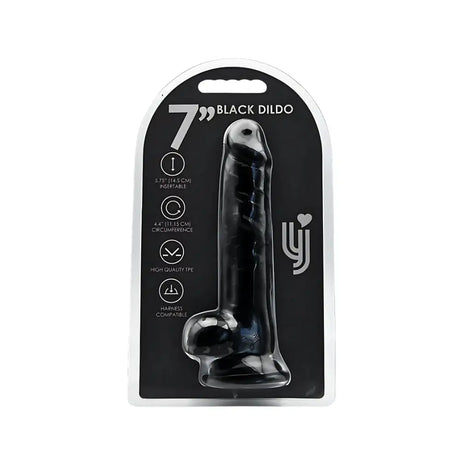 Loving Joy 7 Inch Dildo with Balls Black - Fast Shipping - United Kingdom Stoke-on-trent