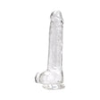 Loving Joy 8 Inch Dildo with Balls Clear - Dildos - Save 15% - Fast Shipping - United Kingdom Stoke-on-trent