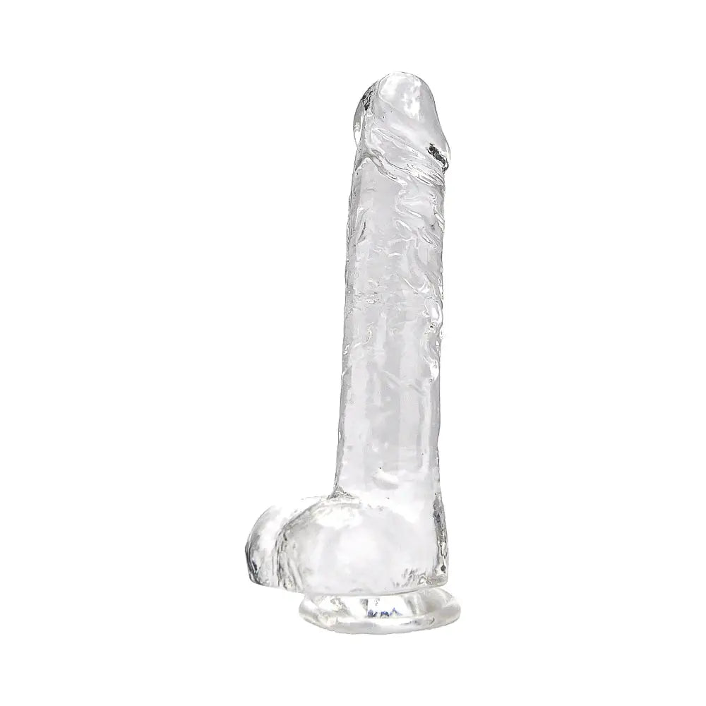 Loving Joy 8 Inch Dildo with Balls Clear - Dildos - Save 15% - Fast Shipping - United Kingdom Stoke-on-trent