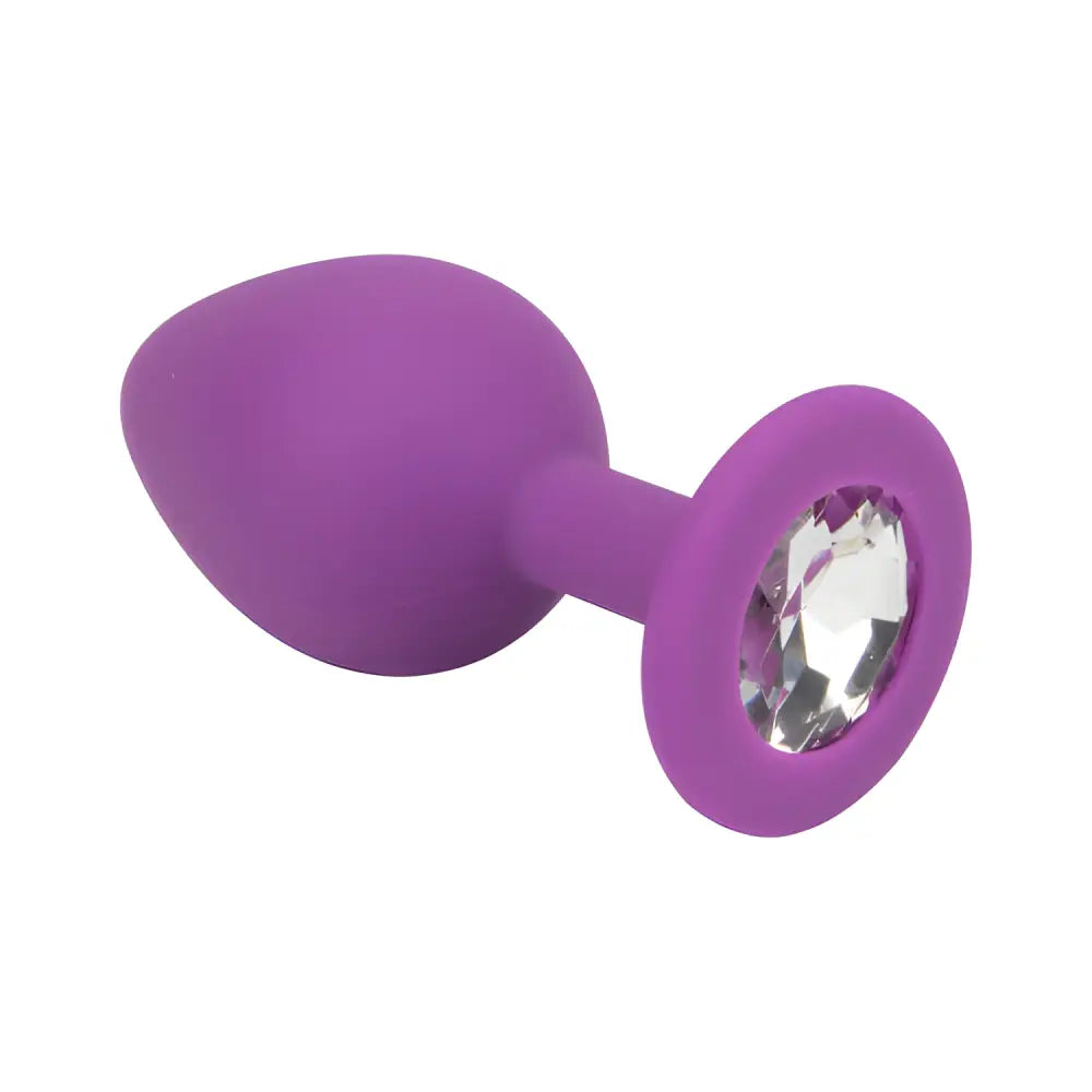 Loving Joy Jewelled Silicone Butt Plug Purple - Medium - Plugs - Save 15% - Sale United Kingdom Stoke-on-trent