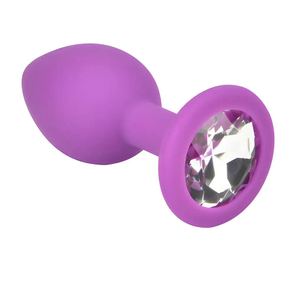 Loving Joy Jewelled Silicone Butt Plug Purple -small - Plugs - Save 15% - -small - Sale United Kingdom Stoke-on-trent