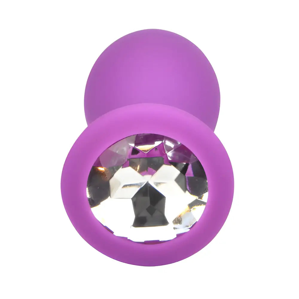Loving Joy Jewelled Silicone Butt Plug Purple -small - Plugs - Save 15% - -small - Sale United Kingdom Stoke-on-trent