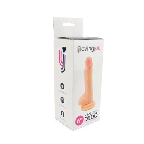 Loving Joy Realistic Dildo with Balls and Suction Cup 6 Inch - Dildos - Save 15% - Inch - United Kingdom Stoke-on-trent