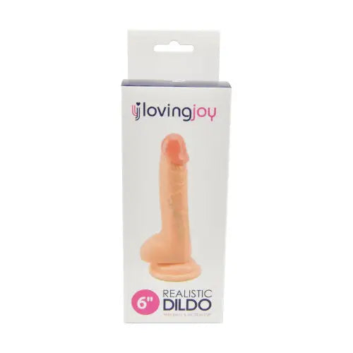 Loving Joy Realistic Dildo with Balls and Suction Cup 6 Inch - Dildos - Save 15% - Inch - United Kingdom Stoke-on-trent
