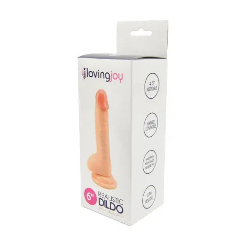 Loving Joy Realistic Dildo with Balls and Suction Cup 6 Inch - Dildos - Save 15% - Inch - United Kingdom Stoke-on-trent