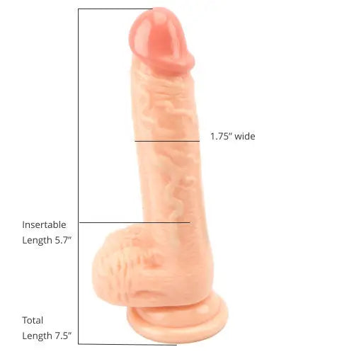 Loving Joy Realistic Dildo with Balls and Suction Cup 7.5 Inch - Dildos - Save 20% - United Kingdom Stoke-on-trent