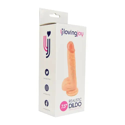 Loving Joy Realistic Dildo with Balls and Suction Cup 7.5 Inch - Dildos - Save 20% - United Kingdom Stoke-on-trent