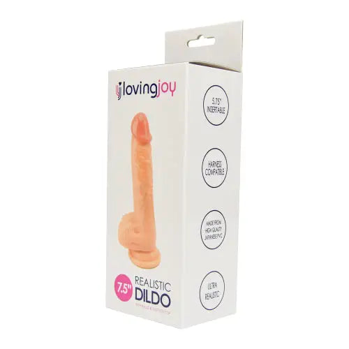 Loving Joy Realistic Dildo with Balls and Suction Cup 7.5 Inch - Dildos - Save 20% - United Kingdom Stoke-on-trent