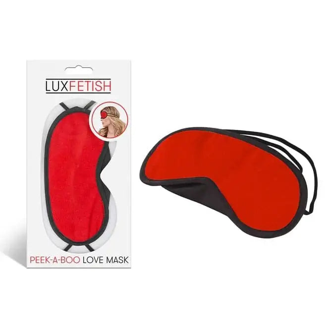 Lux Fetish Peek-a-boo Love Mask Red - Sex Toys - Save 15% - Peek-a-boo - Fast Shipping - Sale United Kingdom Stoke-on-trent