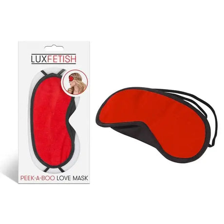 Lux Fetish Peek-a-boo Love Mask Red - Sex Toys - Save 15% - Peek-a-boo - Fast Shipping - Sale United Kingdom Stoke-on-trent