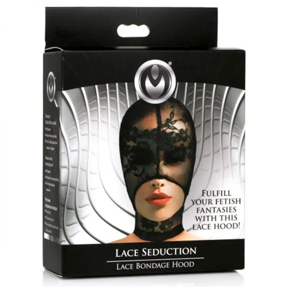 Master Series Lace Seduction Black Bondage Hood - Save 15% - Sale United Kingdom Stoke-on-trent