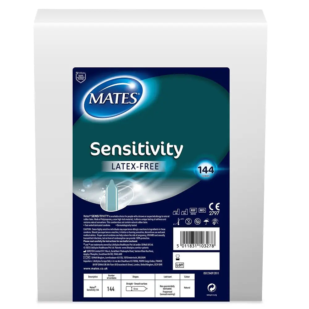 Mates Sensitivity Condom Bx144 Clinic Pack - Save 20% - Bx144 - Fast Shipping - Sale United Kingdom Stoke-on-trent
