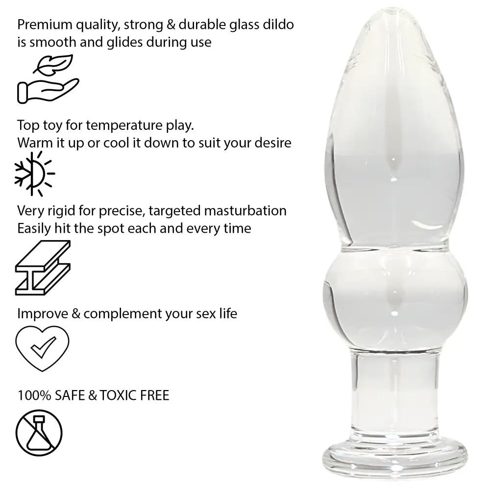Medium Glass Butt Plug Anal Dildo - Sex Toy - Save 15% - Fast Shipping - Dildos United Kingdom Stoke-on-trent