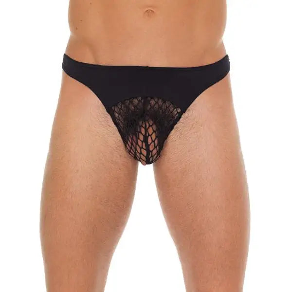 Mens Black Gstring with a Net Pouch - Save 15% - Gstring with a - Fast Shipping - Sale United Kingdom Stoke-on-trent