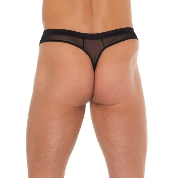 Mens Black Gstring with Penis Sleeve - Save 15% - Gstring with - Fast Shipping - Sale United Kingdom Stoke-on-trent