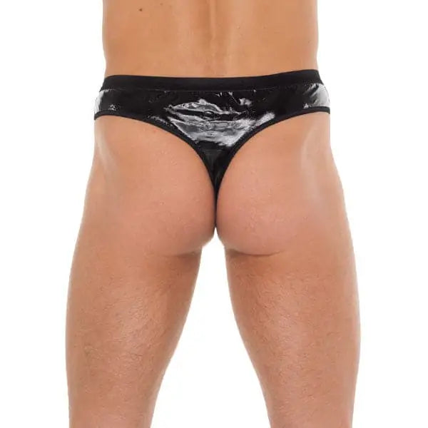 Mens Black Gstring with Pvc Pouch - Save 15% - Gstring with Pvc - Fast Shipping - Sale United Kingdom Stoke-on-trent