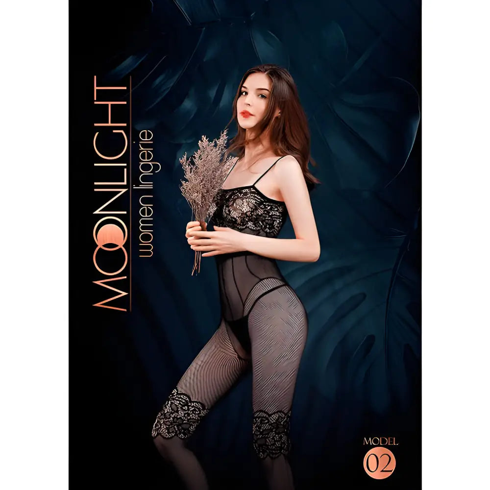 Moonlight Lace and Fishnet Bodystocking Black one Size - Save 15% - one - Sale United Kingdom Stoke-on-trent