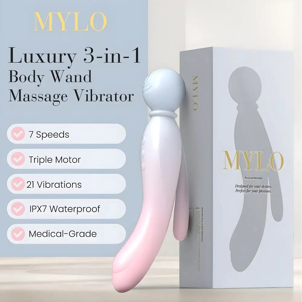 Mylo 3-in-1 Body Wand Massager Air - Save 5% - Vibrator United Kingdom Stoke-on-trent