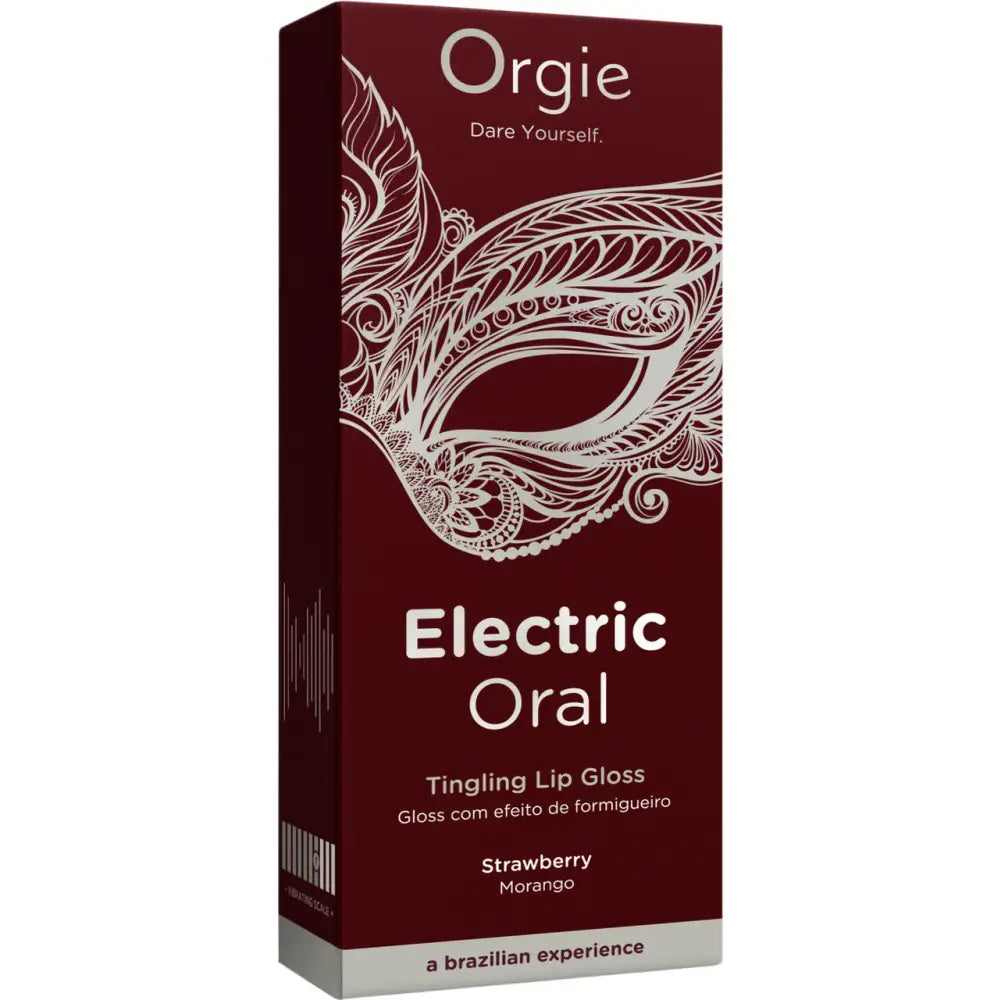 Orgie Electric Oral Tingling Lip Gloss – Strawberry Sensory Enhancer 10ml - Save 5% - Fellatio Kiss Pleasure Balm - Sale United Kingdom