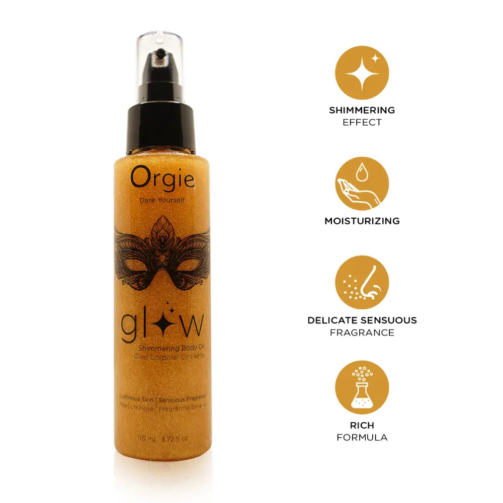 Orgie Glow Shimmering Body Oil 110ml β Golden Moisturiser - Save 15% - Uk | Radiant Skin - Sale United Kingdom Stoke-on-trent