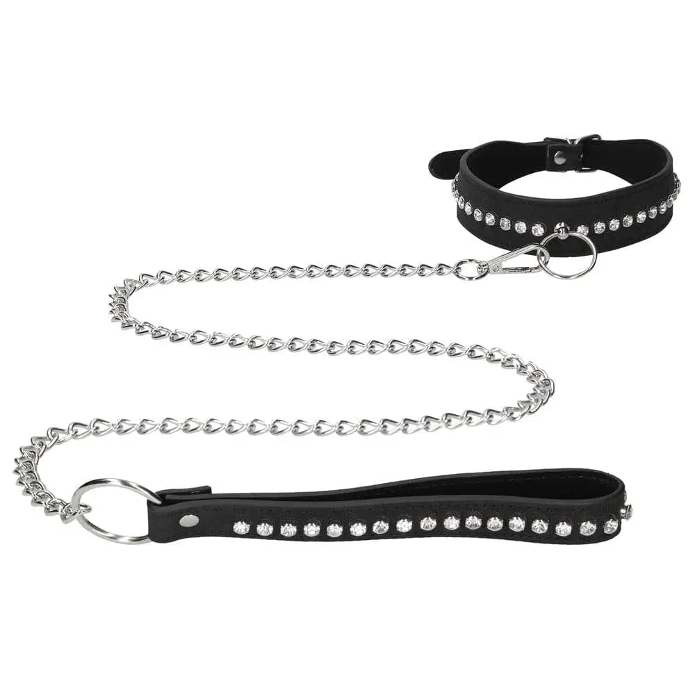 Ouch Diamond Studded Collar with Leash - Save 15% - with - Fast Shipping - Sale United Kingdom Stoke-on-trent