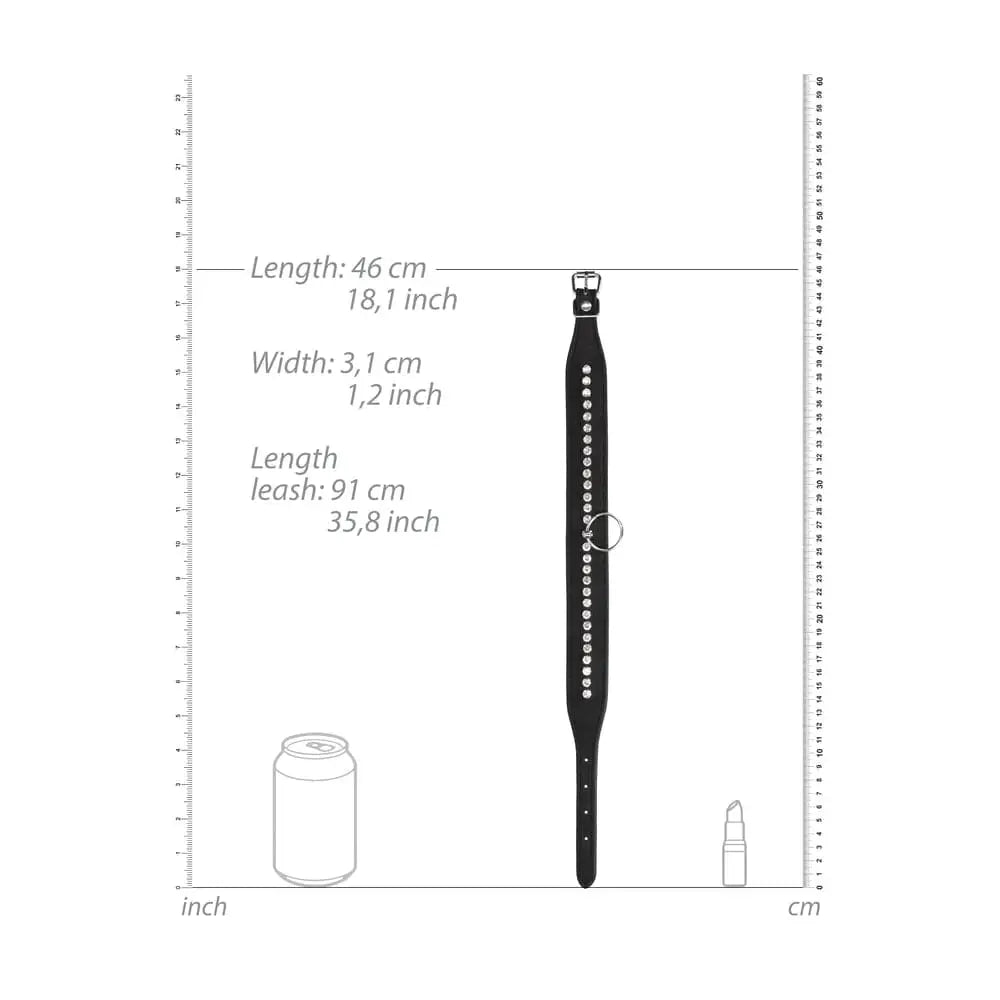 Ouch Diamond Studded Collar with Leash - Save 15% - with - Fast Shipping - Sale United Kingdom Stoke-on-trent