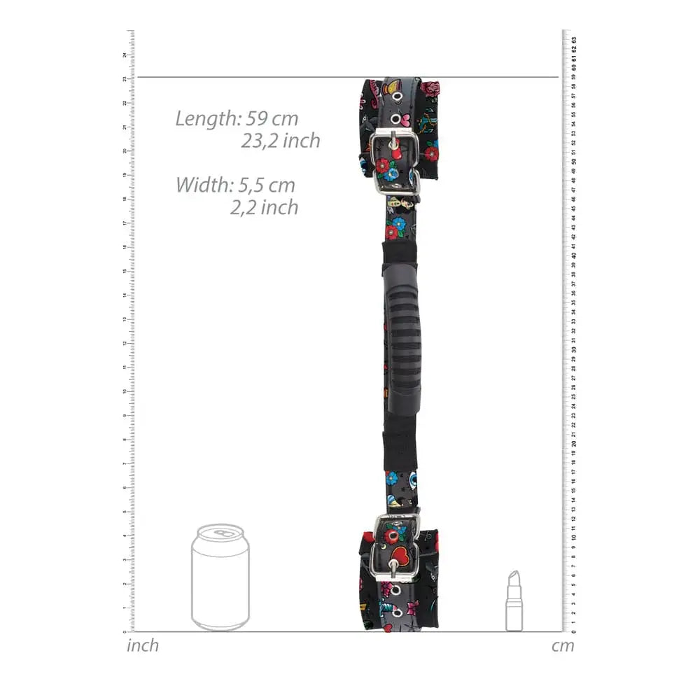 Ouch Old School Tattoo Printed Hand Cuffs with Handle - Save 15% - with - Sale United Kingdom Stoke-on-trent