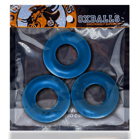 Oxballs Fat Willy 3-pack Jumbo Cockrings Space Blue - Save 15% - 3-pack - Fast - Sale United Kingdom Stoke-on-trent