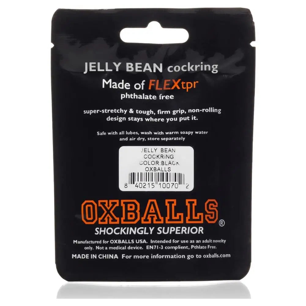 Oxballs Jelly Bean Black - Sex Toys - Save 15% - Fast Shipping - Sale United Kingdom Stoke-on-trent