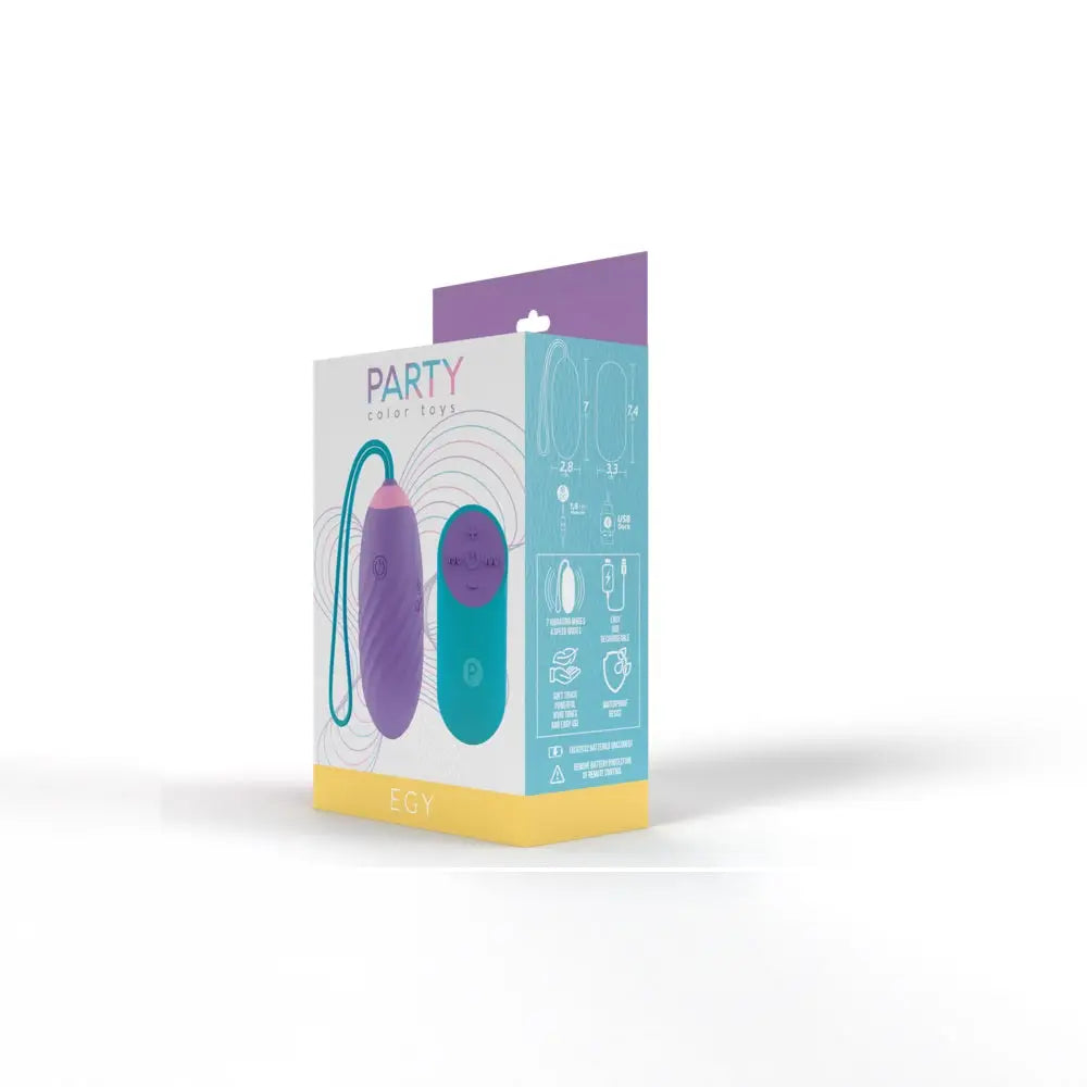 Party Color Egy Vibrating Love Egg Purple - Egy - Fast Shipping - Vibrator United Kingdom Stoke-on-trent