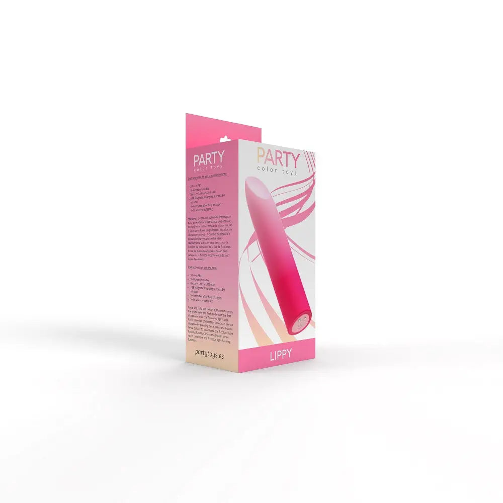 Party Color Lippy Rechargeable Bullet Vibrator Pink - Lippy - Fast Shipping - United Kingdom Stoke-on-trent