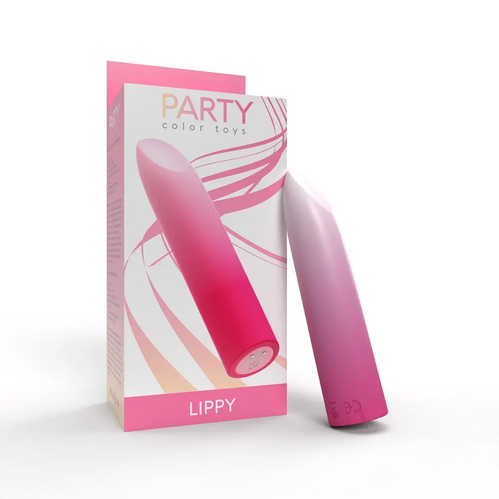Party Color Lippy Rechargeable Bullet Vibrator Pink - Lippy - Fast Shipping - United Kingdom Stoke-on-trent