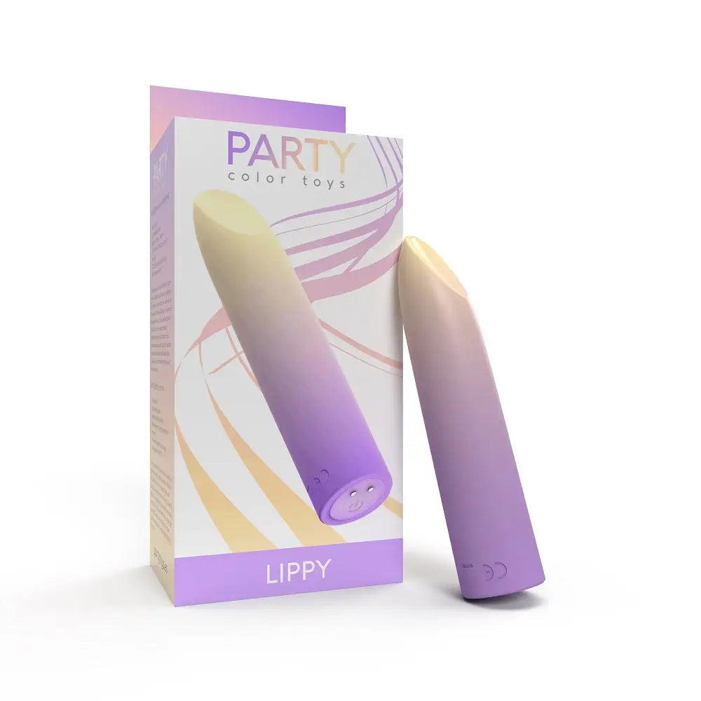 Party Color Lippy Rechargeable Bullet Vibrator Purple - Lippy - Fast Shipping - United Kingdom Stoke-on-trent