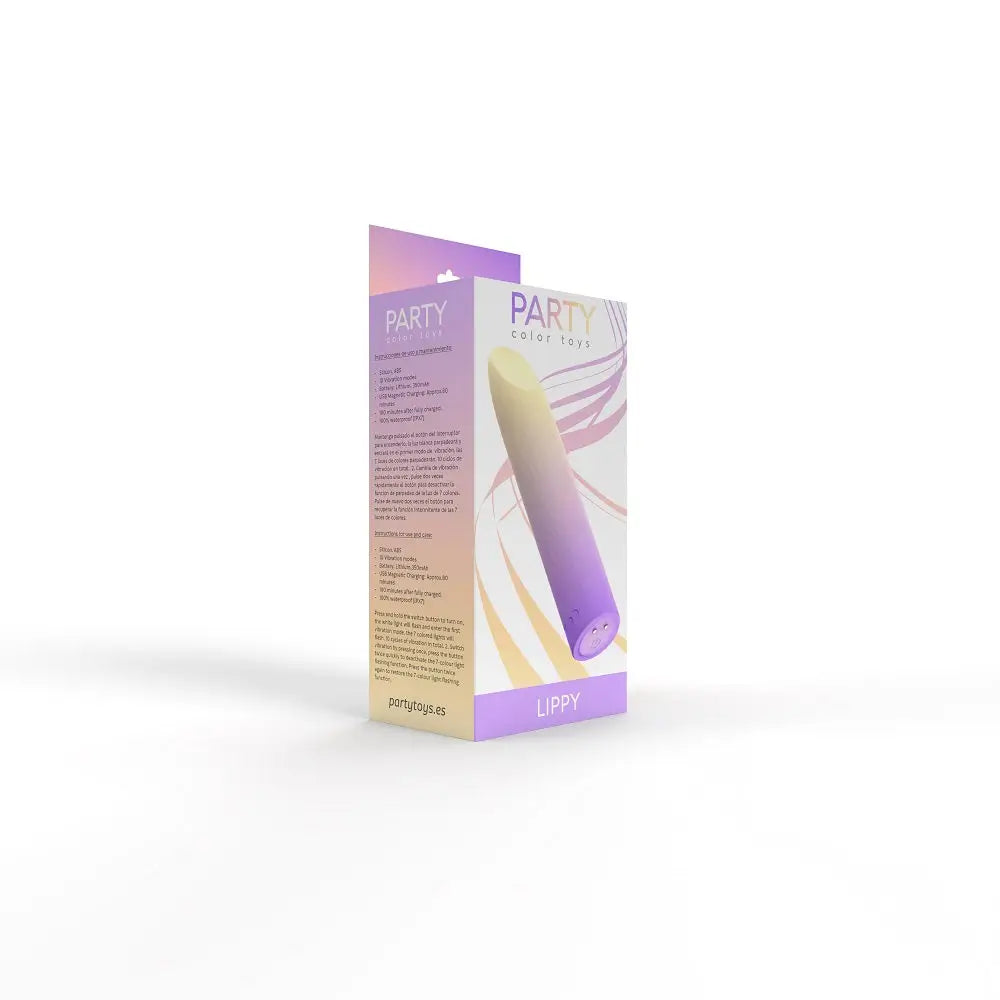 Party Color Lippy Rechargeable Bullet Vibrator Purple - Lippy - Fast Shipping - United Kingdom Stoke-on-trent