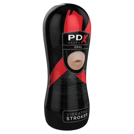 Pdx Elite Vibrating Oral Stroker - Light/black - Pdx - Light/black - Fast Shipping - Male Masturbators United Kingdom Stoke-on-trent